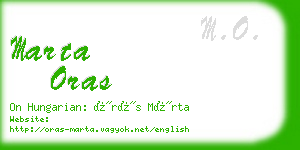 marta oras business card